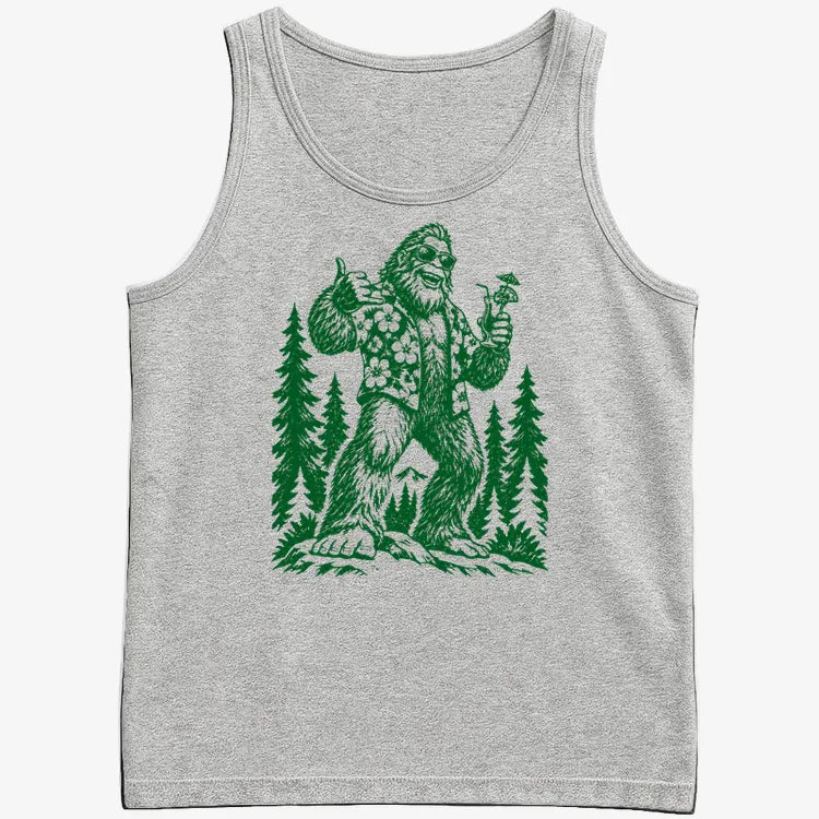 Vacay Bigfoot Among the Trees-Men's Tank Top-Gray Heather