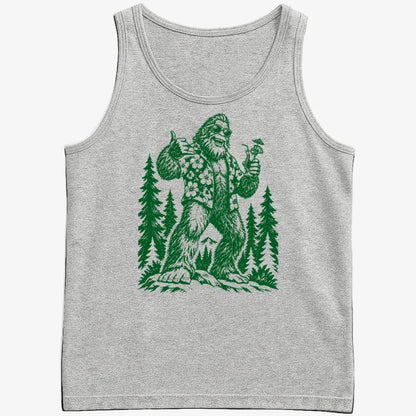 Vacay Bigfoot Among the Trees-Men's Tank Top-Gray Heather
