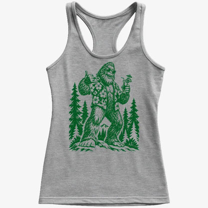 Vacay Bigfoot Among the Trees-Women's Tank Top-Gray Granite