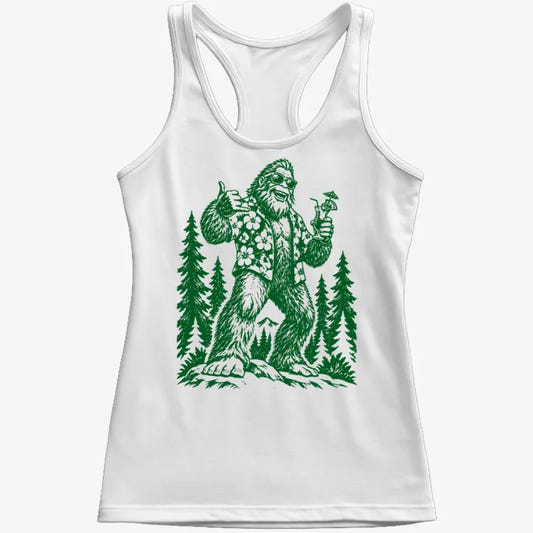 Vacay Bigfoot Among the Trees-Women's Tank Top-Snow