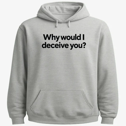 Why would I deceive you?-Hoodie-Gray Heather