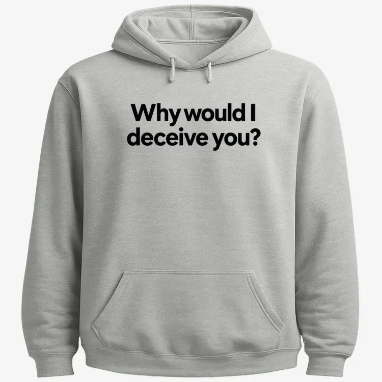 Why would I deceive you?-Hoodie-Gray Heather