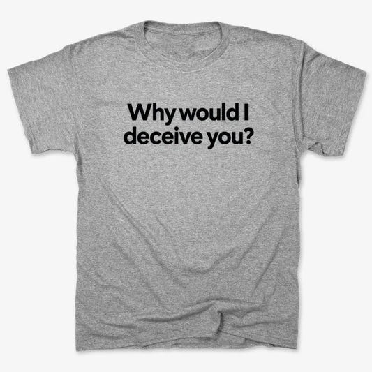 Why would I deceive you?-Unisex Heavyweight T-Shirt-Heather Gray