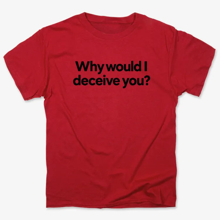 Why would I deceive you?-Unisex Heavyweight T-Shirt-Red