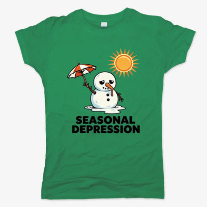 Seasonal Depression Melting Snowman