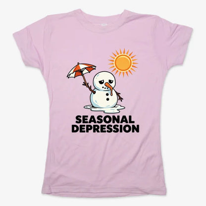 Seasonal Depression Melting Snowman
