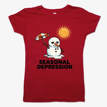 Seasonal Depression Melting Snowman