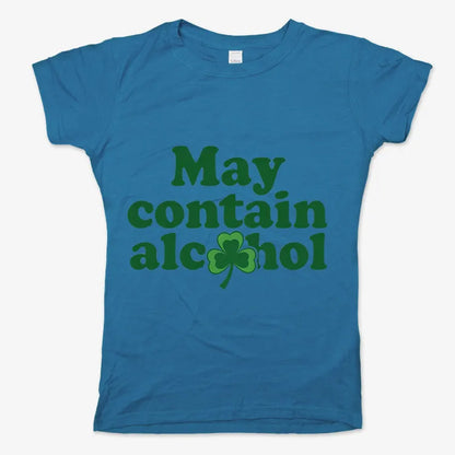 May Contain Alcohol Shamrock St Patrick's Day Design