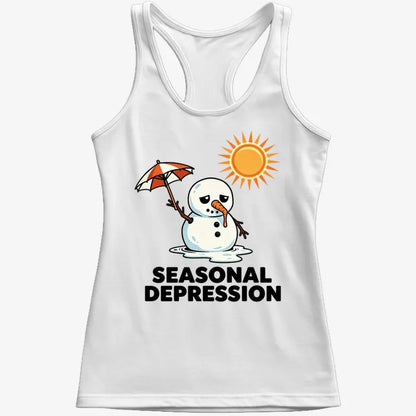 Seasonal Depression Melting Snowman