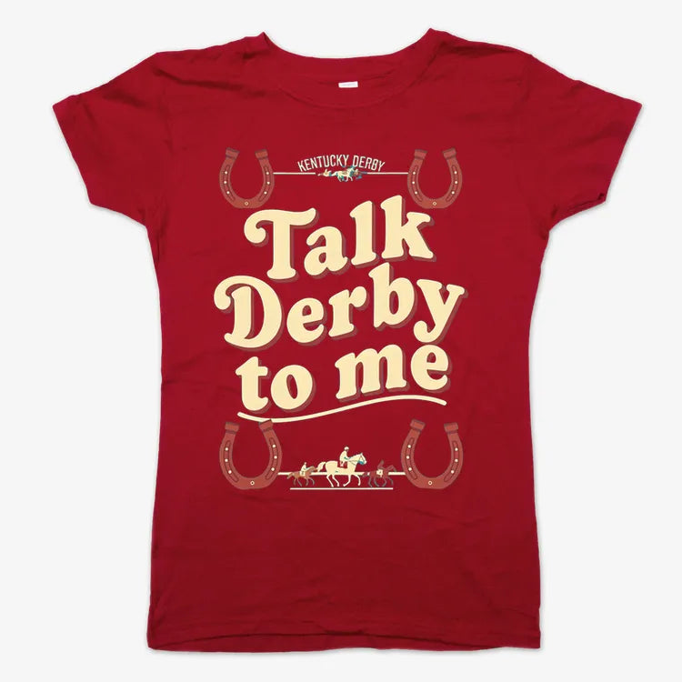 Talk Derby to Me-Women's T-Shirt-Deep Red