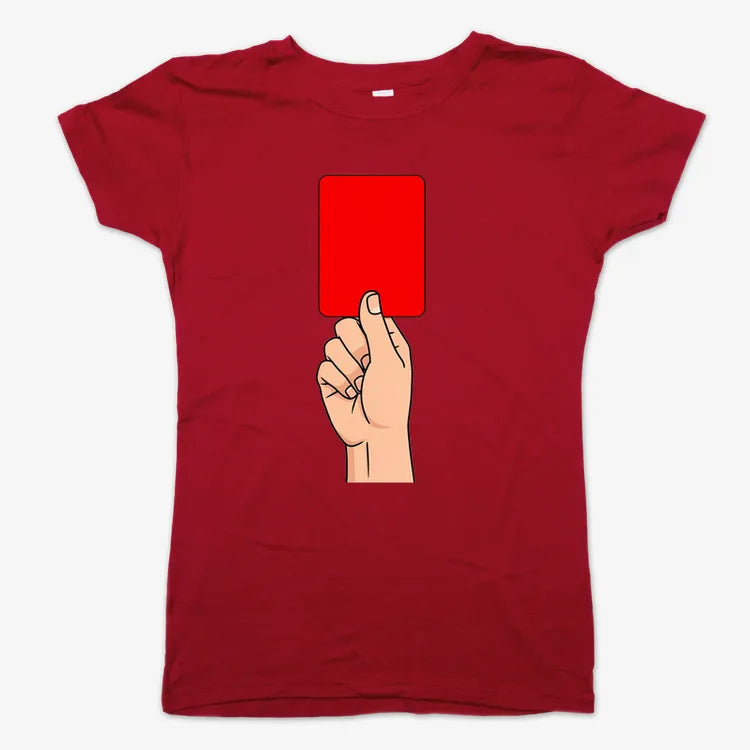 Red Card Statement-Women's T-Shirt-Deep Red