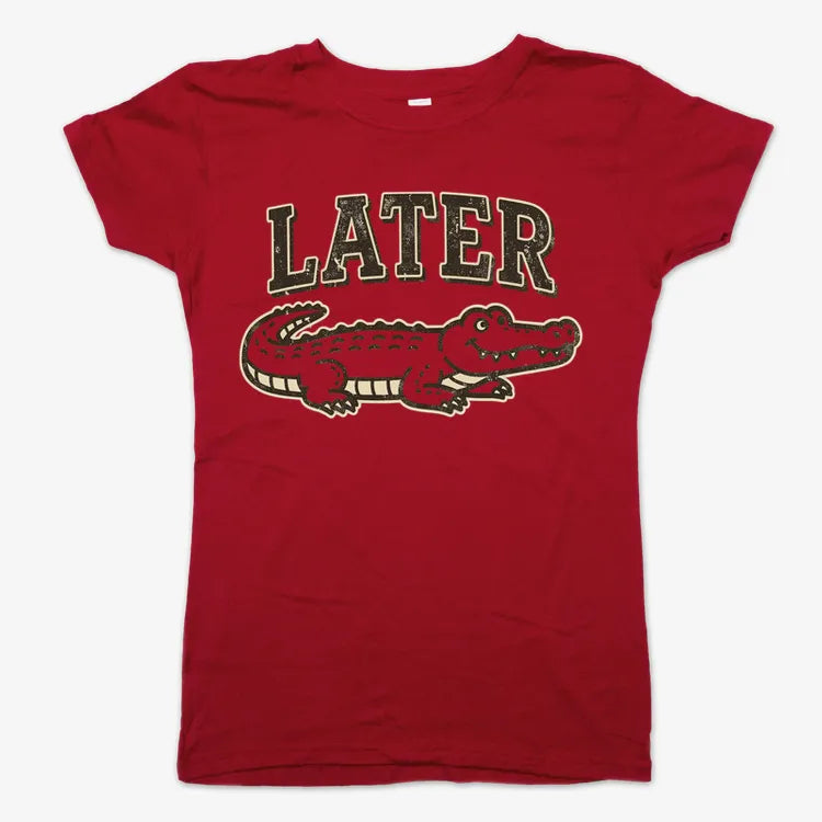 Later Alligator-Women's T-Shirt-Deep Red