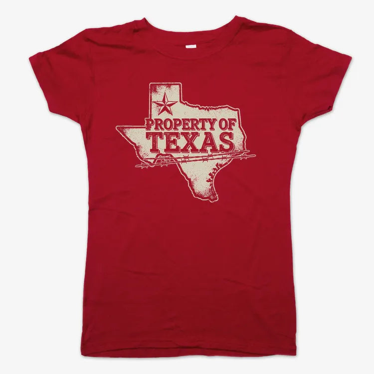 Property of Texas-Women's T-Shirt-Deep Red
