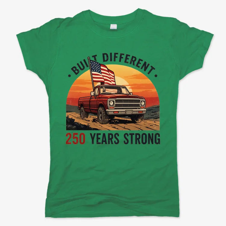 Built Different: 250 Years Strong-Women's T-Shirt-Lucky Green