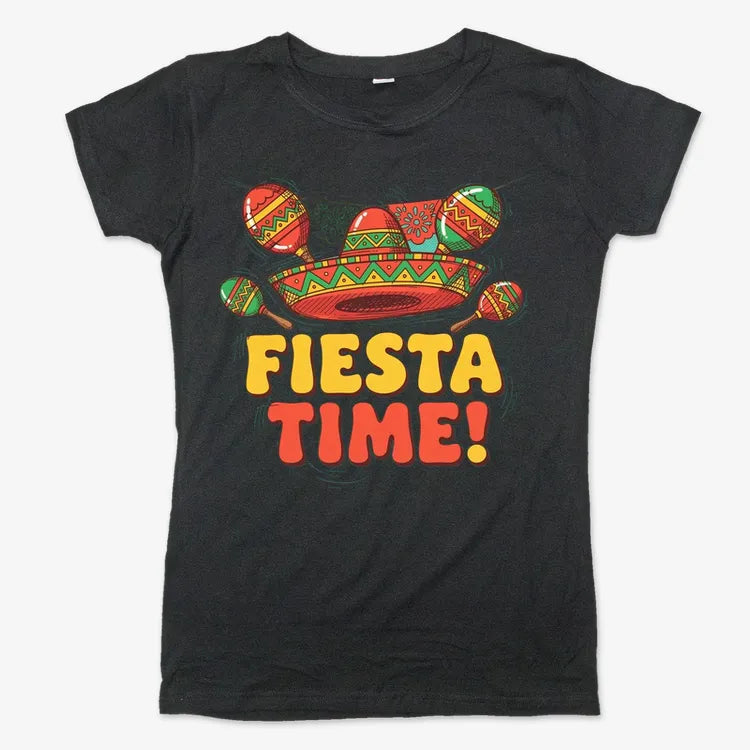 Vibrant Fiesta Time T-Shirt-Women's T-Shirt-Midnight