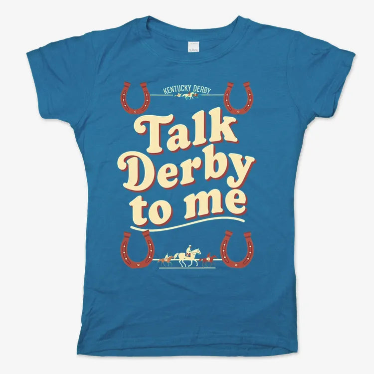 Talk Derby to Me-Women's T-Shirt-Sky Blue