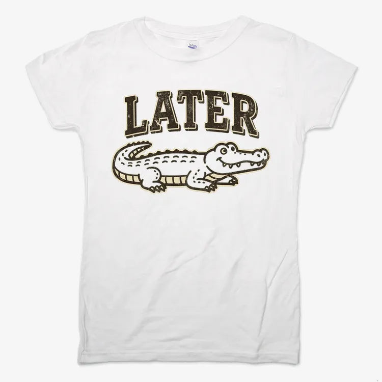 Later Alligator-Women's T-Shirt-Snow