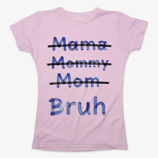 Mama Mommy Mom Bruh-Women's T-Shirt-Soft Pink