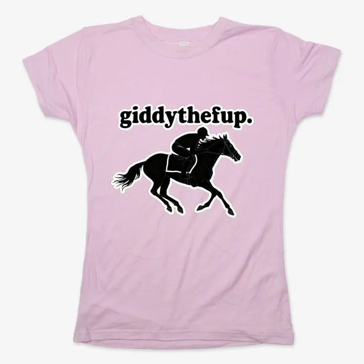 Giddythefup-Women's T-Shirt-Soft Pink
