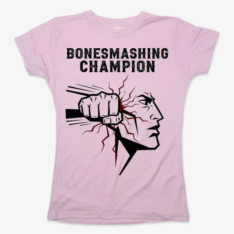 Bone-Smashing Champion Tee-Women's T-Shirt-Soft Pink