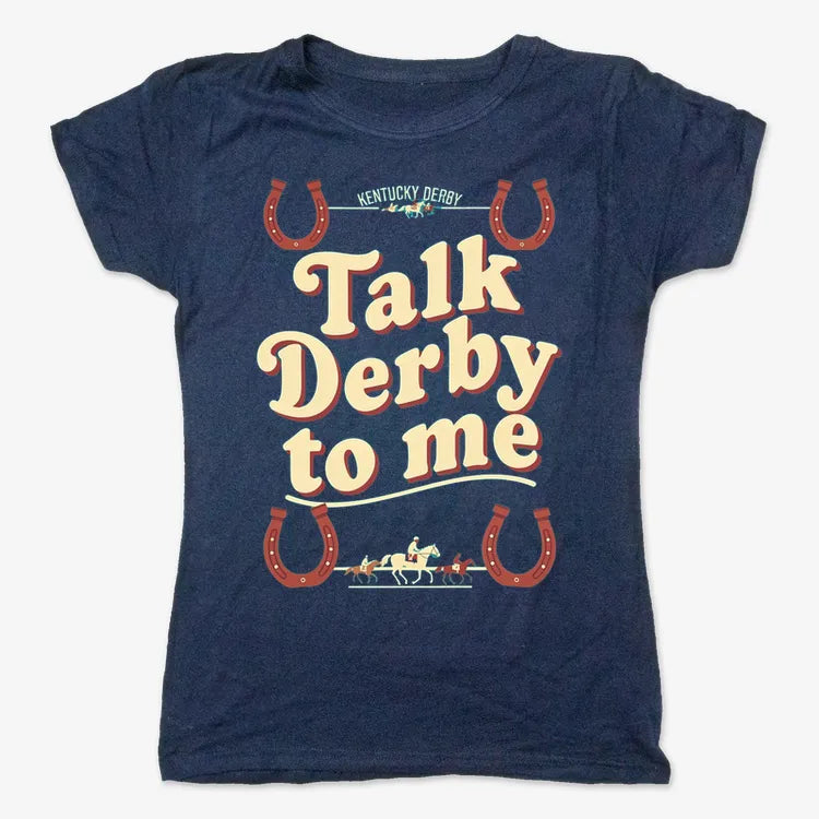 Talk Derby to Me-Women's T-Shirt-True Navy