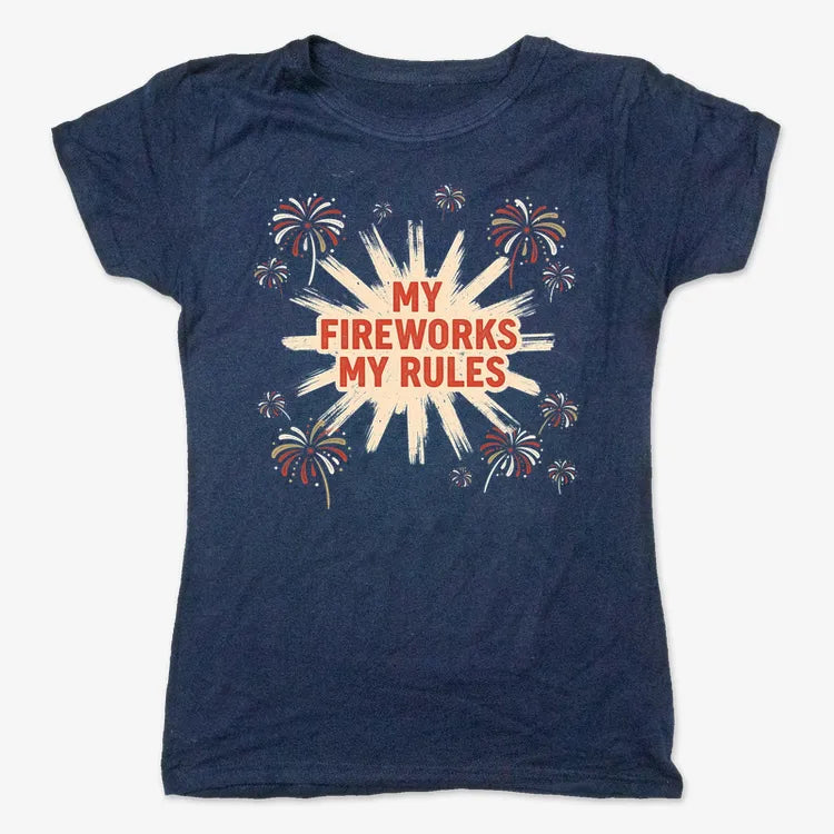 My Fireworks My Rules-Women's T-Shirt-True Navy