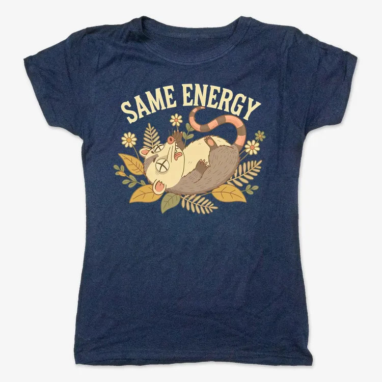 Same Energy Opossum Vibes-Women's T-Shirt-True Navy