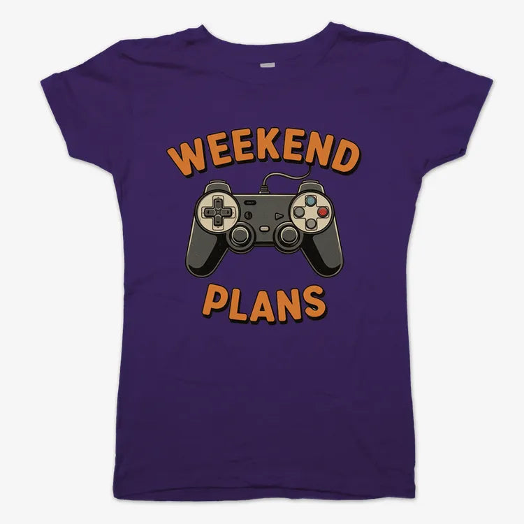 Weekend Plans Gaming Controller-Women's T-Shirt-Violet