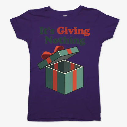 It's Giving Nothing Tee-Women's T-Shirt-Violet