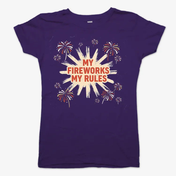 My Fireworks My Rules-Women's T-Shirt-Violet