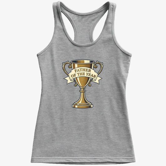 Father of the Year Trophy Design-Women's Tank Top-Gray Granite