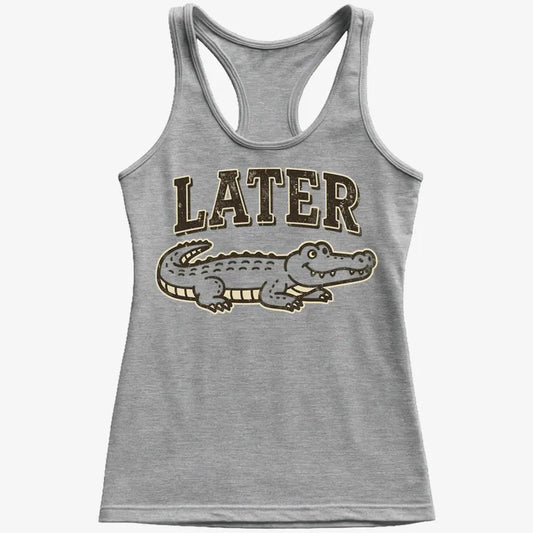 Later Alligator-Women's Tank Top-Gray Granite