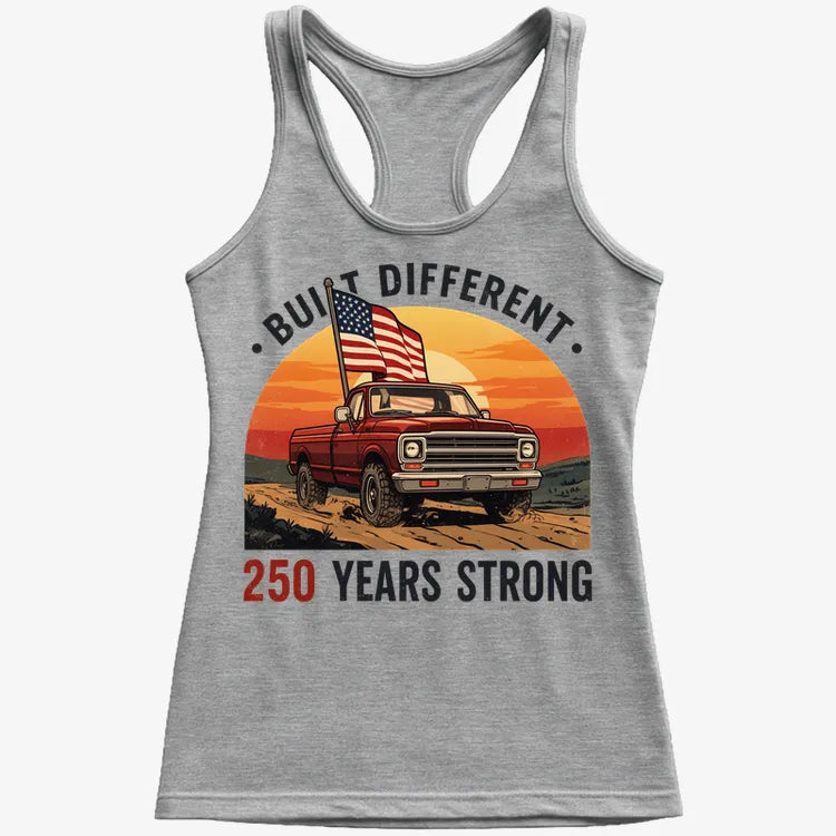 Built Different: 250 Years Strong-Women's Tank Top-Gray Granite