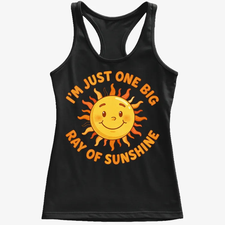 I'm Just One Big Ray of Sunshine-Women's Tank Top-Midnight