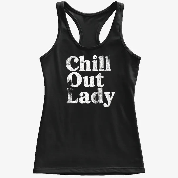 Chill Out Lady Tee-Women's Tank Top-Midnight