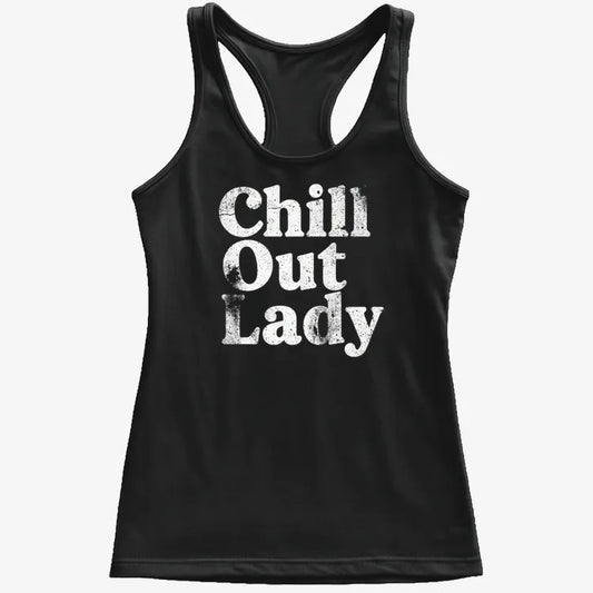 Chill Out Lady Tee-Women's Tank Top-Midnight
