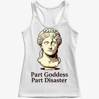 Goddess Meets Disaster Tee-Women's Tank Top-Snow