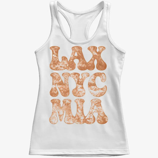 Bagoly Bold Retro Typography-Women's Tank Top-Snow