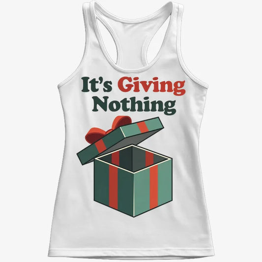 It's Giving Nothing Tee-Women's Tank Top-Snow