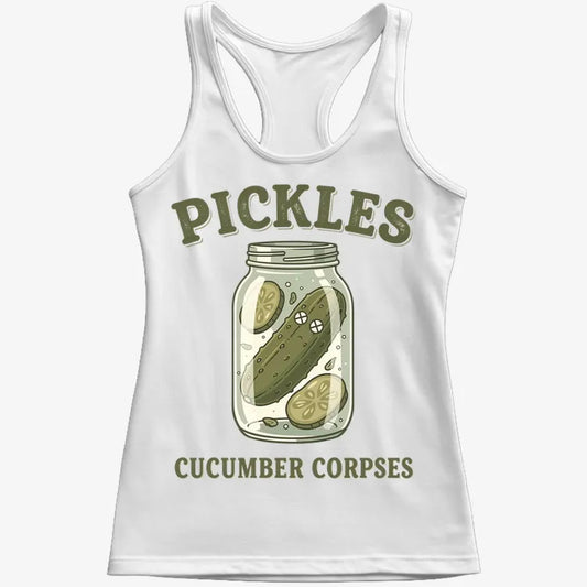 Pickles Are Cucumber Corpses T-Shirt-Women's Tank Top-Snow