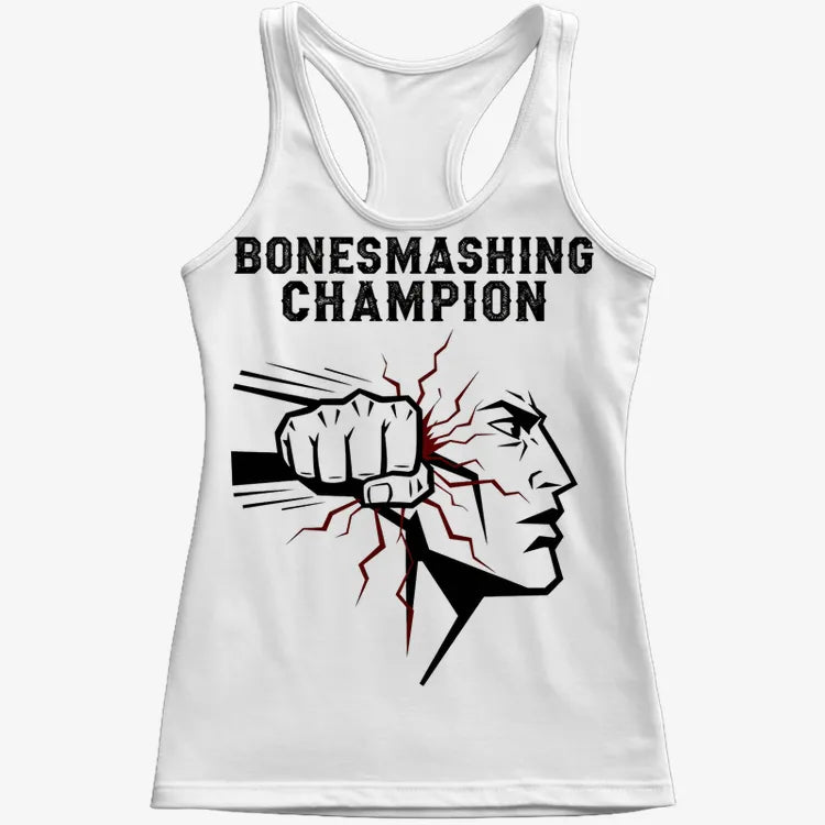 Bone-Smashing Champion Tee-Women's Tank Top-Snow