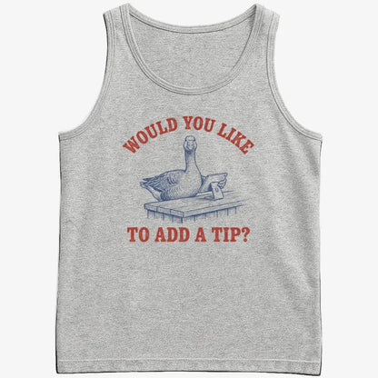 Would You Like to Add a Tip?-Men's Tank Top-Gray Heather