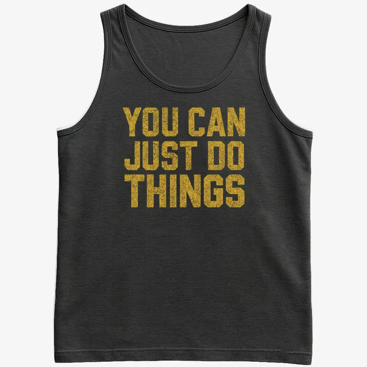 YOU CAN JUST DO THINGS-Men's Tank Top-Black