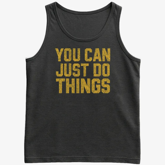 YOU CAN JUST DO THINGS-Men's Tank Top-Black