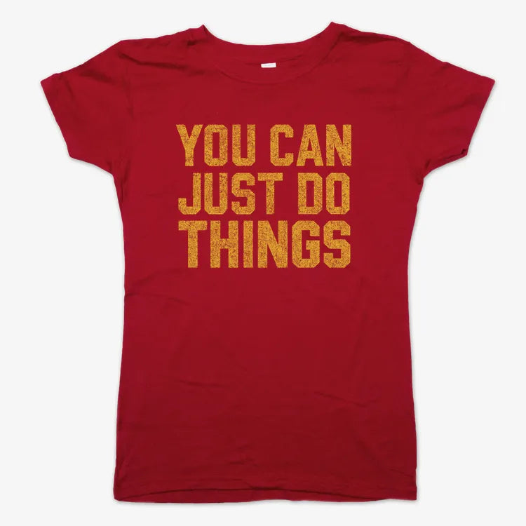 YOU CAN JUST DO THINGS-Women's T-Shirt-Deep Red