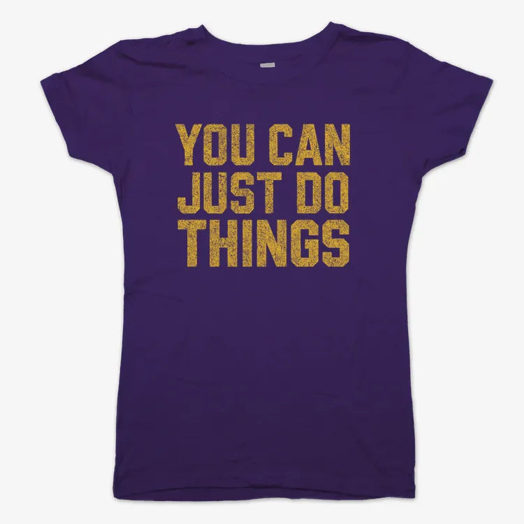 YOU CAN JUST DO THINGS-Women's T-Shirt-Violet