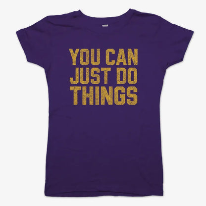 YOU CAN JUST DO THINGS-Women's T-Shirt-Violet