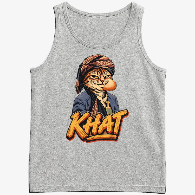 Yemeni Khat Cat-Men's Tank Top-Gray Heather