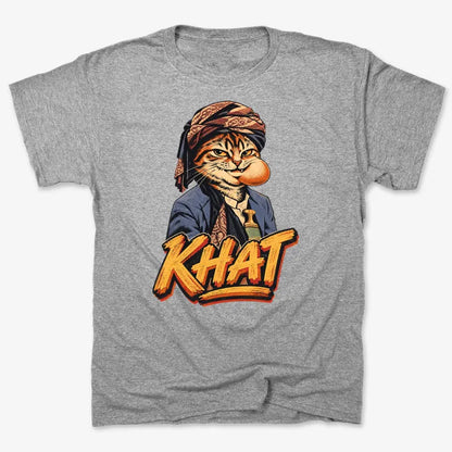 Yemeni Khat Cat-Unisex Heavyweight T-Shirt-Heather Gray