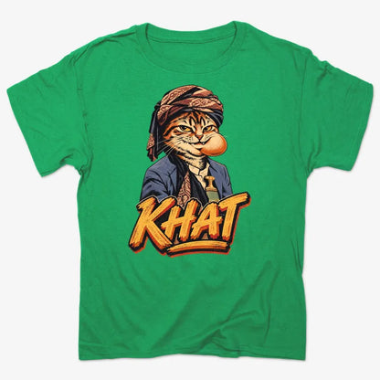 Yemeni Khat Cat-Unisex Heavyweight T-Shirt-Kelly Green Herather